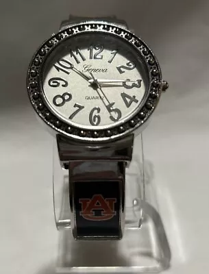 Auburn University Geneva Cuff Bracelet Watch No 8382 Quartz Bedazzle Watch Face • $15.99