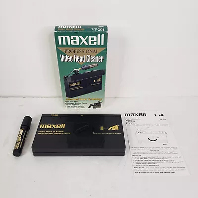Maxell Professional Video Head Cleaner(VHS VP-201 Wet Type) Cleans Heads & Drums • $19.99