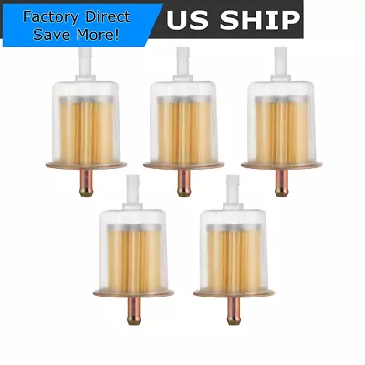 5 Packs 3/8  Fuel Filters Industrial Universal Motorcycle Inline Gas Fuel Egdccp • $10.99