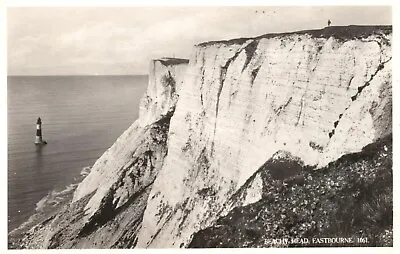 Beachy Head & Lighthouse Eastbourne Sussex RP Postcard By Salmon • £1.55