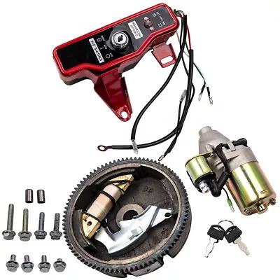 Gx160 Gx200 Electric Start Kit Starter Motor For  Honda Flywheel Switch P St18+ • $61.20