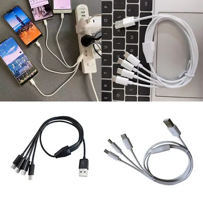 $8.32 • Buy Portable USB Type A Male To Dual /3 / 4 Type C Male Splitter Charging Data Cable