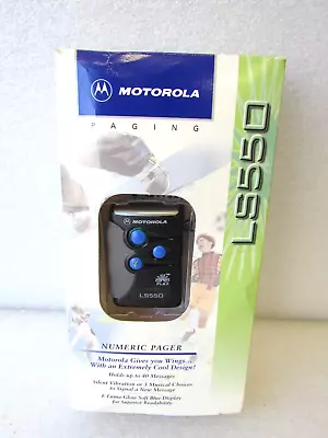 New Vintage Motorola Numeric LS550 Flex Pager Beeper Original Box Paperwork • $125