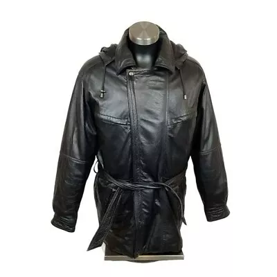 Wilson’s Leather Premium Hooded Belted Coat With Insulated Vest Liner Men's Smal • $125