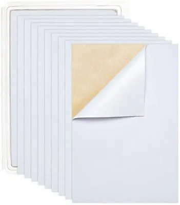 20PCS Velvet White Fabric Sticky Back Adhesive Felt A4 Sheet 21cm X 30cm 8.3 X  • £18.37
