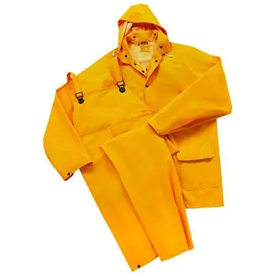 Westchester FR Rain Suit Yellow Rain Jacket W Detachable Hood & Overalls 4XL • $19.89