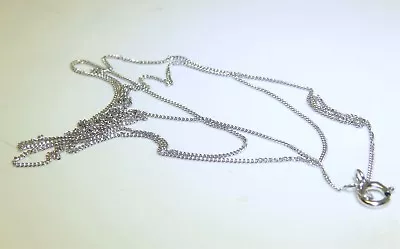 £43.94 • Buy 9CT WHITE GOLD CHAIN 18 Inch CURB TRACE CHAIN 9 CARAT WHITE GOLD FINE BRAND NEW