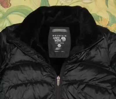 MOUNTAIN HARDWEAR Black Down Fill Parka Coat XS • $27.89