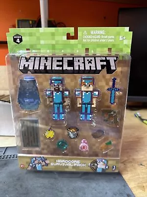 MINECRAFT Hardcore Survival Pack Mini Figures: Series 4 Mojang 2017 BRAND NEW • $47