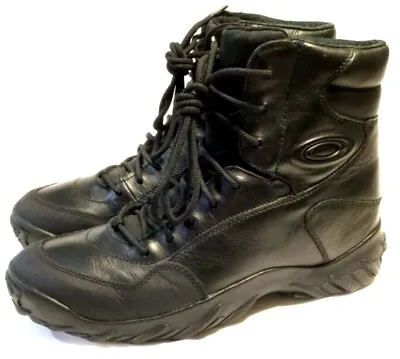 RARE OAKLEY SI BLACK LEATHER BOOTS Size 11.5 Elite Special Forces Tactical Shoes • $287.99