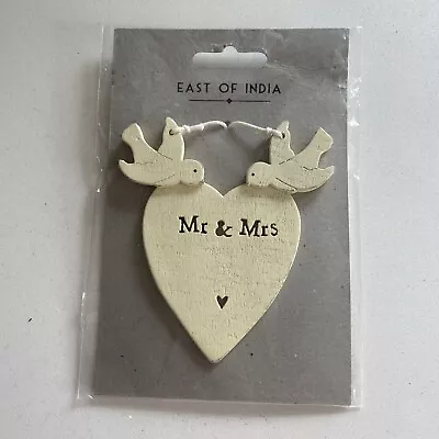 East Of India Mr & Mrs Wooden Sign • £3.99