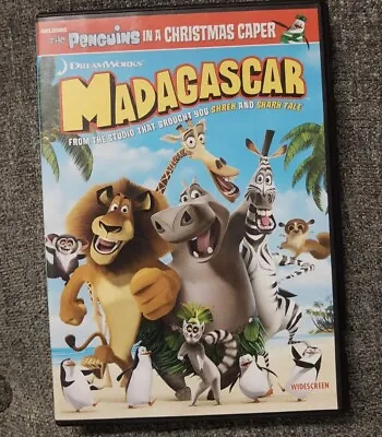 Madagascar Dvd Movie ~ Includes The Penguins In A Christmas Caper ~ Widescreen  • $5.50