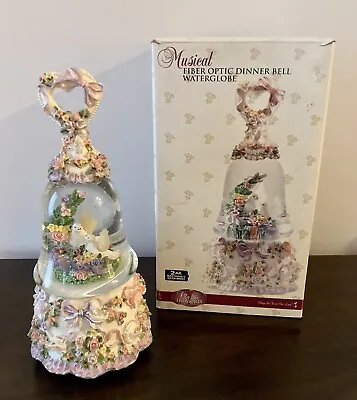 Classic Treasures Musical Dinner Bell Water Globe Two Doves  Our Love  • $11.97