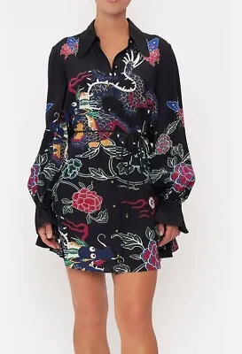 Camilla Shift Shirt Dress - Hollywood Heist - XS • $160