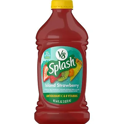 V8 Splash Less Sugar Island Strawberry Juice Beverage With Vitamins 64 Fl Oz • $12.99