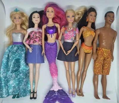 Bulk Bundle Of 6 Modern Barbie & Ken Dolls.  Dressed. Swim Barbie Dolls • $35