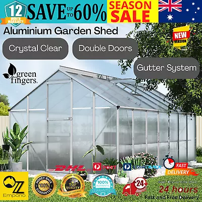 Garden Greenhouse Polycarbonate Hot House Plant Storage Large Walk In 422x250cm • $622.47