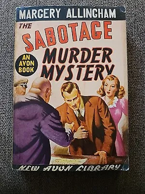 The Sabotage Murder Mystery By Margery Allingham (1943 Avon Paperback) • $40