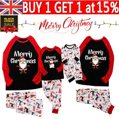 2023 Christmas Family Matching Pyjamas Adults Kids Nightwear Pajamas PJs Sets • £8.99