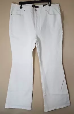 Gloria Vanderbilt Amanda Boot Jeans Pants Women 18 Short Vtg White Bootcut NEW • $21.99