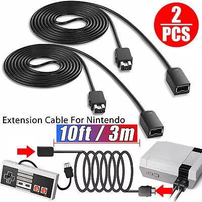 2PCS 10 Ft Extension Cable Cord For Nintendo Nes Mini Classic Edition Controller • $11.83