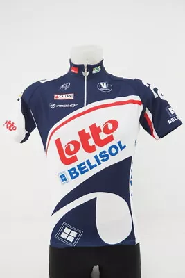 NEW! Lotto Belisol Team Logo Cycling Jersey Men's Size Small Blue/White/Red • $14.99