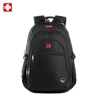 £82.26 • Buy Swiss Waterproof 15.6  Laptop Backpack Travel School Shoulder Bags SW9130 Black