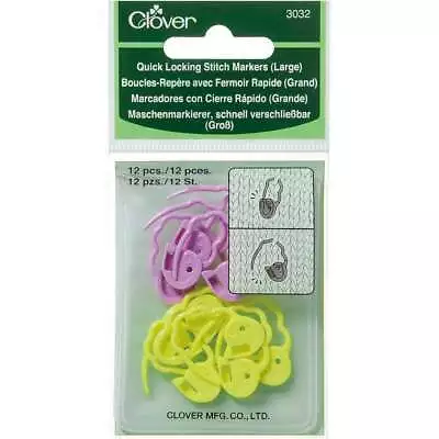 $6.64 • Buy Quick Locking Stitch Markers-Large 12/Pkg, 3032 NEW