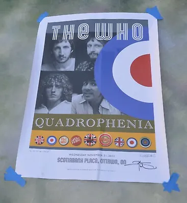 The Who Quadrophenia Signed Lithograph Poster Tour 2013 Ottawa Ontario  • $299