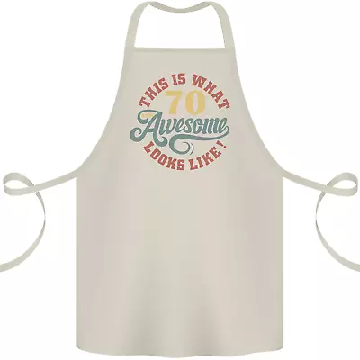 70th Birthday 70 Year Old Awesome Looks Like Cotton Apron 100% Organic • £12.99