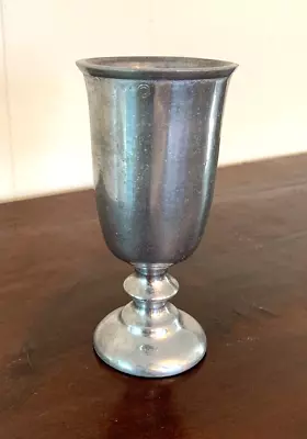 Vintage Metal Wine Water Goblet Chalice Queen Anne Colonial USA 7 Inches Tall • $2.95