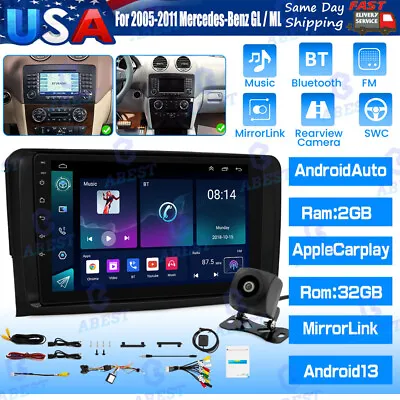 32GB CarPlay Android 13.0 Car Stereo Radio GPS For Mercedes Benz ML / GL 320 350 • $147.68