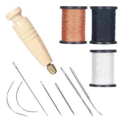 Leather Sewings Kits Upholstery Thread And Needle Nylon Waxed Thread For Sewings • £10.27