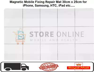 Magnetic Mobile Phone Repair Mat 30CM X 25CM Fits IPhone Samsung HTC IPad Etc… • £4.98