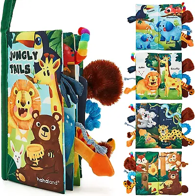 Baby Toys Jungle Tails Sensory Books Touch And Feel Soft Crinkle Paper Baby Es • £9.42