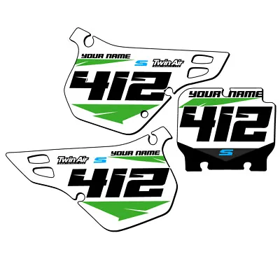 KX 250 SG64  Custom MX Number Plates Senge Graphics Kit Compatible With Kawasaki • $64.99