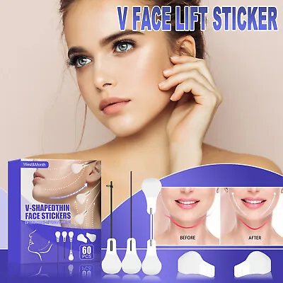 $8.55 • Buy 60x Ultra-thin Invisible Face Lift Tape Face Eye & Neck Hiding Wrinkles V Shape