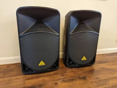 Pair Of Behringer Eurolive B115D 15 Inch Active Speakers With Fitted Covers • £180