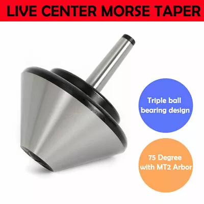 5'' MT-2 Bull Nose Live Center Morse Taper #2 Bull 75 Degree For Lathe 120mm • $61