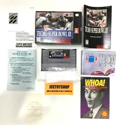 1994 Snes Nintendo Temco Super Bowl Iii Complete Mint Poster Final Edition Mib • $137.99