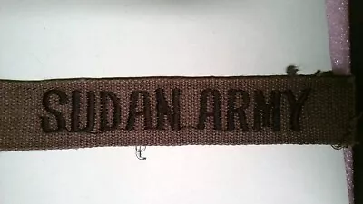 Military Patch Sew On Older Name Tape That Says Sudan Army • $3.99