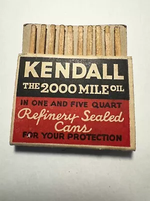 KENDALL The 2000 Mile Oil / Advertising Matchbook With Wood Matches / Gas & Oil • $12.99