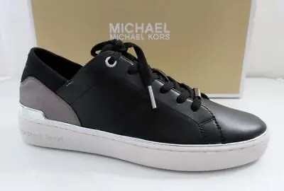 Women's Shoes Michael Kors Scout Lace Up Sneaker MK Logo Scuba Black Size 7 • $108