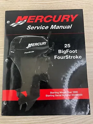 90-854785R2 2001 Mercury Outboard Service Repair Manual 25 BigFoot FourStroke 98 • $26.24