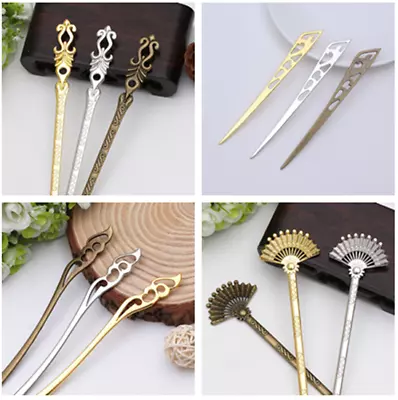 Vintage Metal Hair Chopsticks Hair Stick Hairpin Fork Hair Women Accessories • $1.15