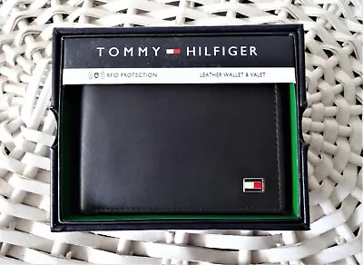 £19.89 • Buy New Tommy Hilfiger Men's Leather Pass-case 'Oxford' Bifold, Wallet, CC, Black
