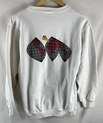 Vintage McDonalds McHistory Sweatshirt L Size Large Vtg Sweater White Jumper • $16.36