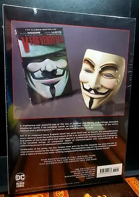 🚨💥 V FOR VENDETTA BLACK LABEL TPB DC New SPECIAL MASK BOX EDITION Anonymous • $49.95