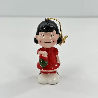 Vintage 1952 United Feature Syndicate Peanuts Lucy Christmas Ornament Mistletoe • $32.95