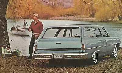 1965 Chevrolet Chevelle Malibu Station Wagon Costa Mesa CA Car Dealer Postcard • $7.99